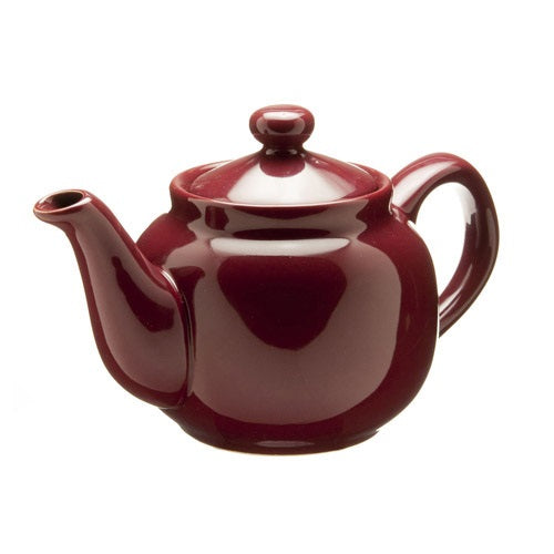 Teapot 2 Cup Ceramic Burgundy