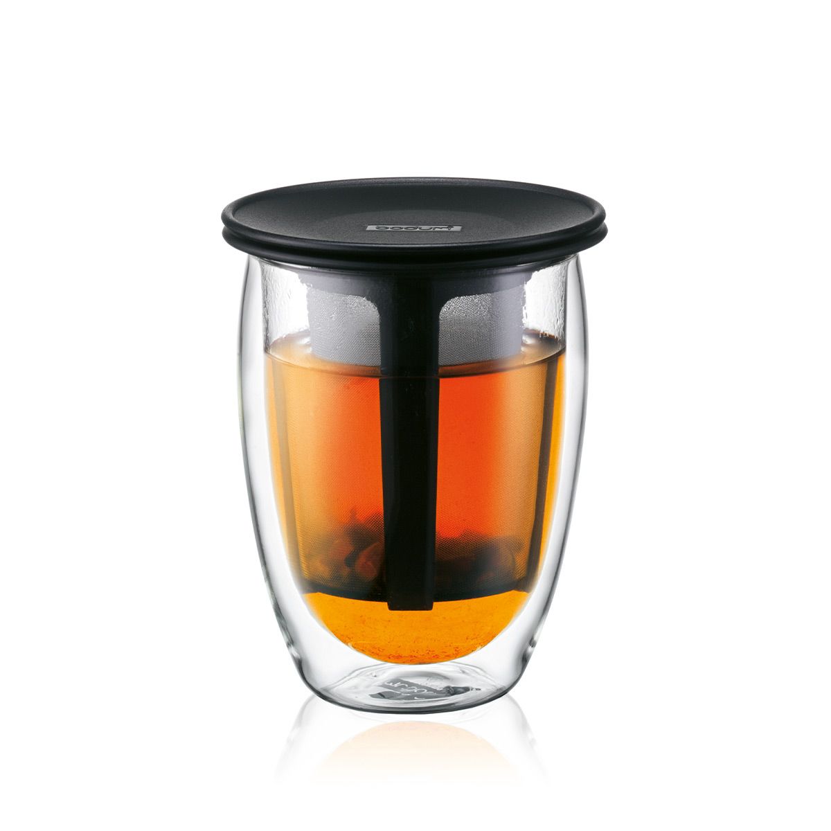 Bodum Double wall glass, 12 oz and tea strainer | SerendipiTea