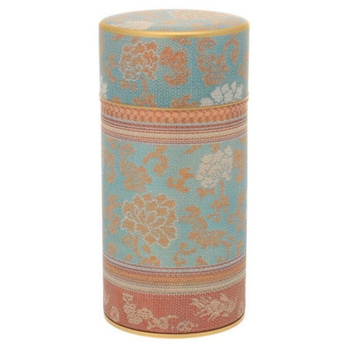 Tea Canister: Japanese Washi Paper Brocade