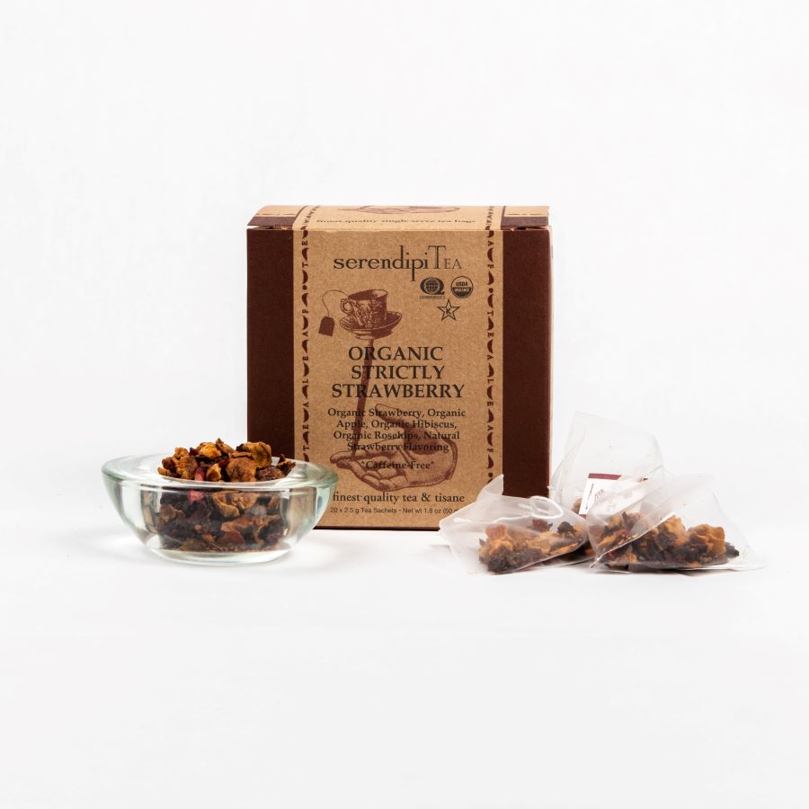 Organic Kosher Strictly Strawberry T-Bags Tea | SerendipiTea