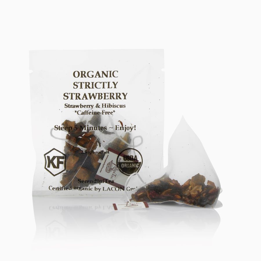 Organic Kosher Strictly Strawberry T-Bags Tea | SerendipiTea