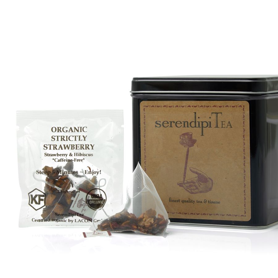 Organic Kosher Strictly Strawberry T-Bags Tea | SerendipiTea