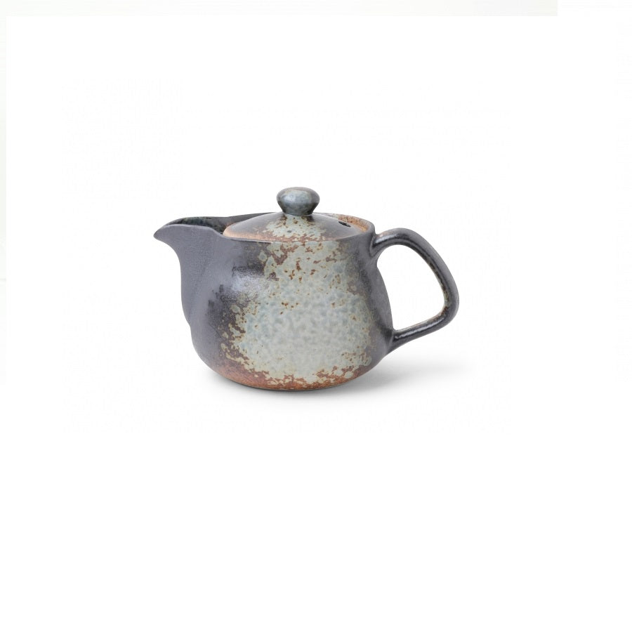 Teapot - 1 Cup - Brown Banko Mingei Bizen Style