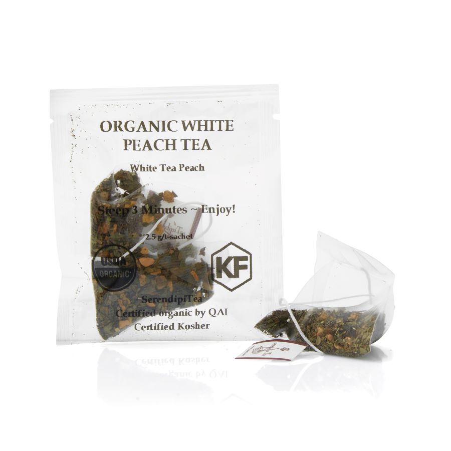Organic Kosher White Peach T-Bags Tea | SerendipiTea