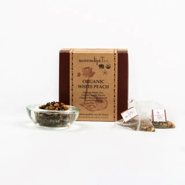 Organic Kosher White Peach T-Bags Tea | SerendipiTea